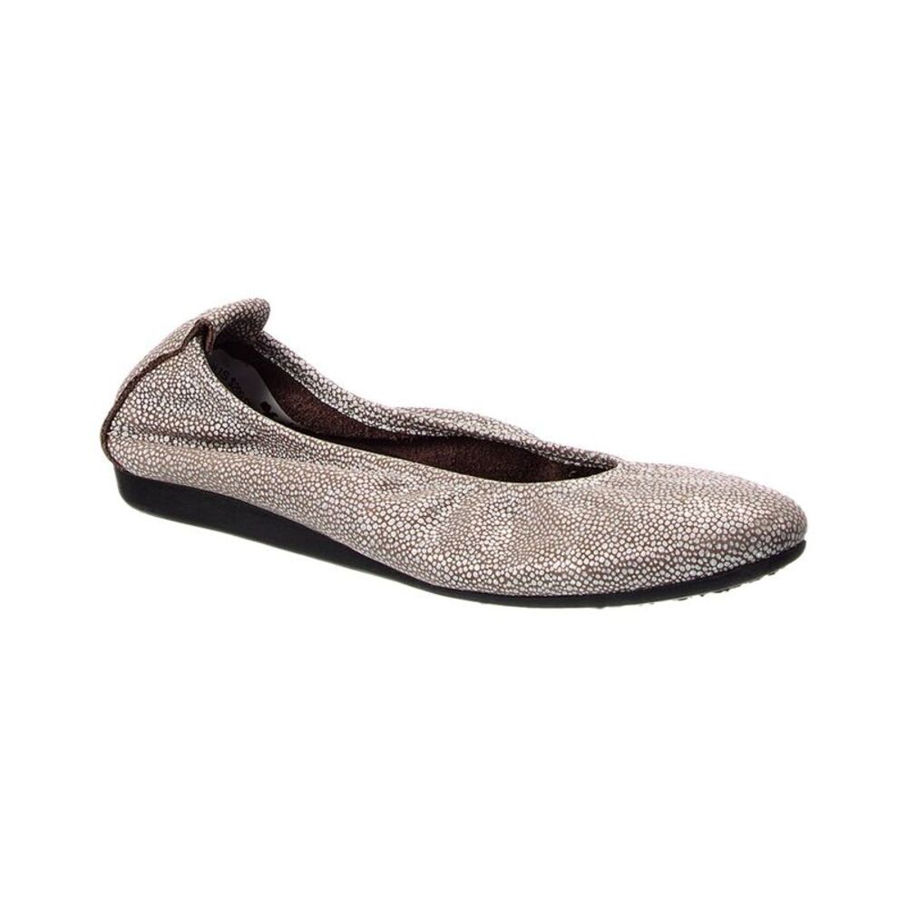 Arche Laius Leather Flat, Silver
